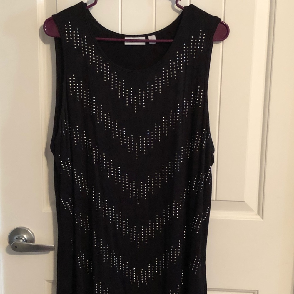 Black studded tank